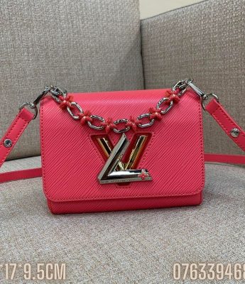 Tui xach Louis Vuitton Twist MM da Epi mau hong TNLV70