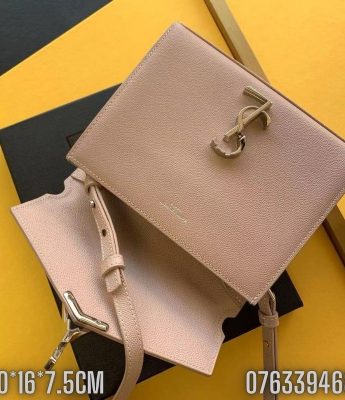 Tui xach nu YSL CASSANDRA mini da hat mau hong logo mau bac TNYSL34 4