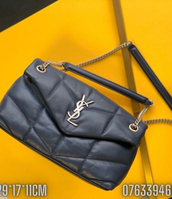 Tui xach nu YSL LOULOU PUFFER tran bong mau xanh than TNYSL05 1