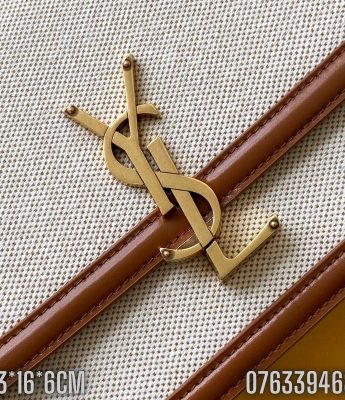 Tui xach nu YSL SOLFERINO Canvas mau be vien nau logo mau vang gold TNYSL27 2