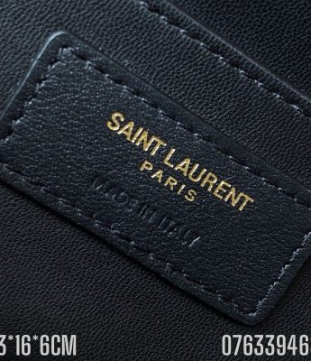 Tui xach nu YSL SOLFERINO Canvas mau be vien nau logo mau vang gold TNYSL27 7