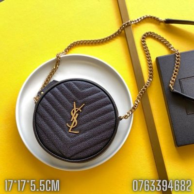 ui deo cheo nu YSL Vinyle Round Camera Bag mau den TNYSL10 2