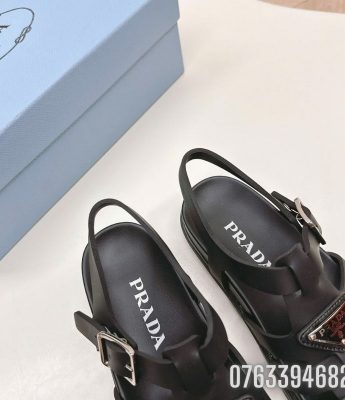 Dep Sandals Prada nu logo mau den DNPR01 4