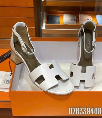 Dep nu Hermes Encens Sandal mau trang DNHM68 6