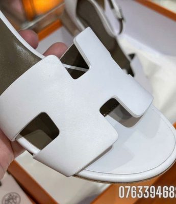 Dep nu Hermes Encens Sandal mau trang DNHM68 7