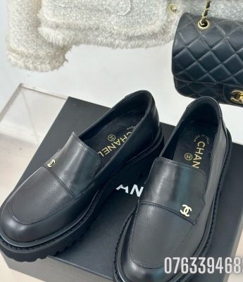 Giay nu Chanel Moccasins mau den GNC16 10