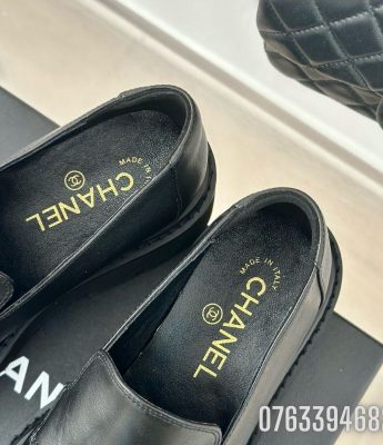 Giay nu Chanel Moccasins mau den GNC16 9