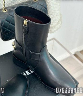 Giay nu Chanel boot cao co hoa tiet got GNC18 2