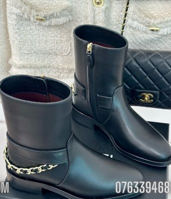 Giay nu Chanel boot cao co hoa tiet got GNC18 3