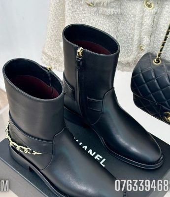 Giay nu Chanel boot cao co hoa tiet got GNC18 4