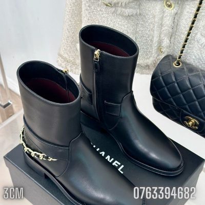 Giay nu Chanel boot cao co hoa tiet got GNC18 4