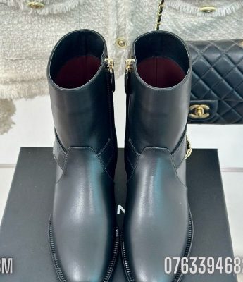 Giay nu Chanel boot cao co hoa tiet got GNC18 8