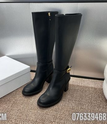 Giay nu Dior boot de cao full den logo GND07 3