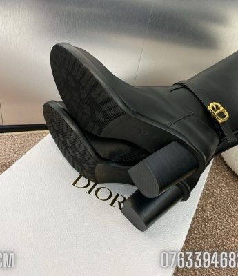 Giay nu Dior boot de cao full den logo GND07 4