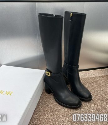 Giay nu Dior boot de cao full den logo GND07 6