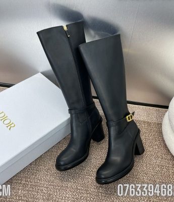 Giay nu Dior boot de cao full den logo GND07 9