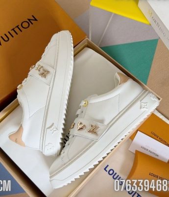 Giay nu Louis Vuitton the thao mau trang tag logo GNLV01 5