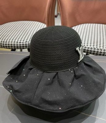 Mu nu Louis Vuitton Bucket mau den vien nhun MNLV16 3