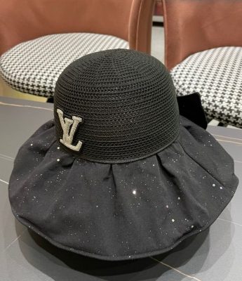 Mu nu Louis Vuitton Bucket mau den vien nhun MNLV16 5