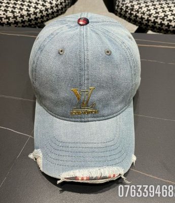 Mu nu Louis Vuitton luoi trai mau xanh bo logo vang MNLV15 4