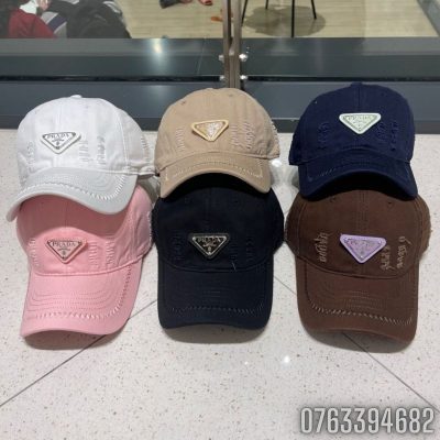 Mu nu luoi trai Prada Logo Baseball Cap MNPR01 6