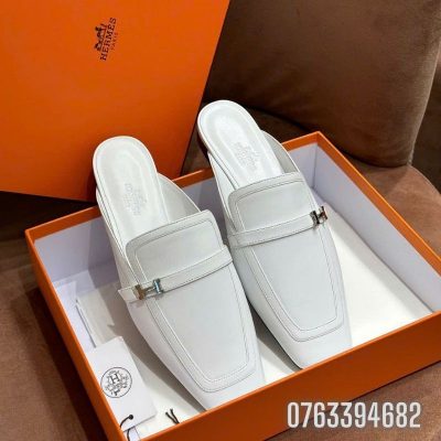 Suc nu Hermes Groupie Mule mau trang GNHM06 5