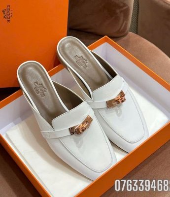 Suc nu Hermes Mules Oz mau trang GNHM05 4