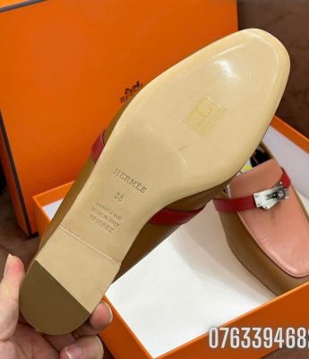 Suc nu Hermes Mules Oz phoi hong vang GNHM04 2