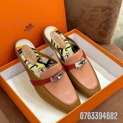 Suc nu Hermes Mules Oz phoi hong vang GNHM04 4