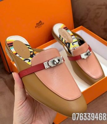 Suc nu Hermes Mules Oz phoi hong vang GNHM04 5