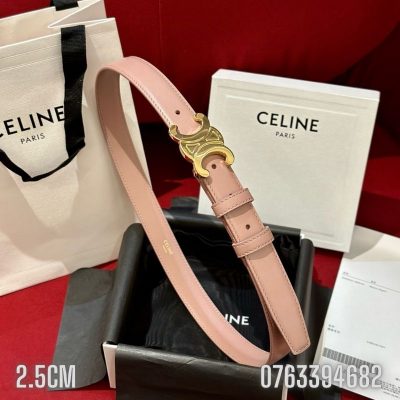 That lung nu Celine mau hong mat khoa logo mau vang gold TLCL10 2