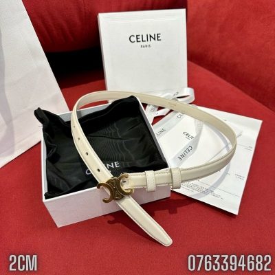 That lung nu Celine mau trang mat khoa logo mau vang gold TLCL02 4