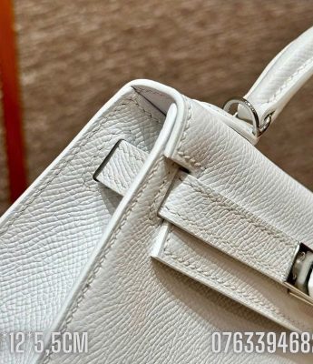 Tui Hermes Kelly Mini mau trang phoi be TNHM79 2