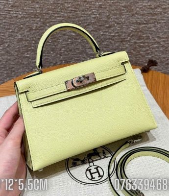 Tui Hermes Kelly Mini mau vang chanh TNHM82 5