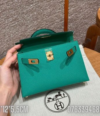 Tui Hermes Kelly Mini mau xanh luc TNHM77 1