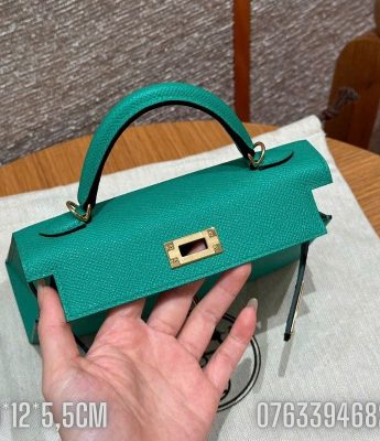 Tui Hermes Kelly Mini mau xanh luc TNHM77 4