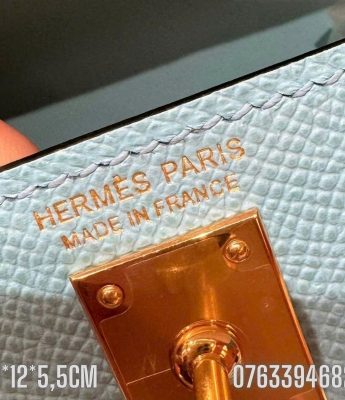 Tui Hermes Kelly Mini xanh nhat TNHM80 3