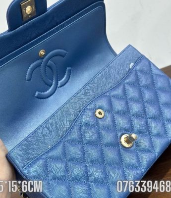 Tui nu Chanel Classic size 25 mau xanh duong7