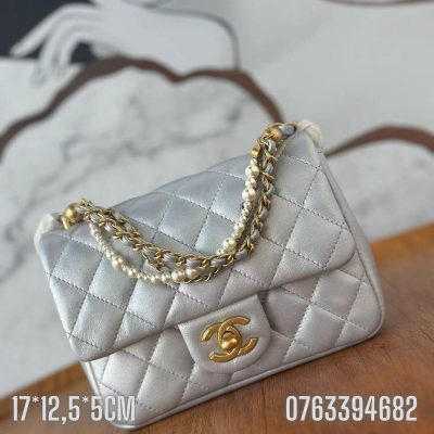 Tui nu Chanel mau bac size 17 8