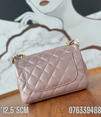 Tui nu Chanel mau hong size 17 2