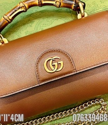 Tui nu Gucci Bamboo dang vuong mau nau TNGC84 3