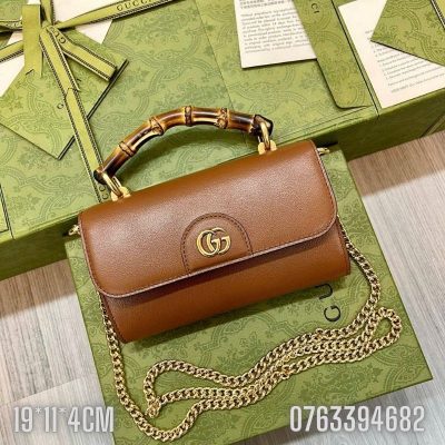 Tui nu Gucci Bamboo dang vuong mau nau TNGC84 8