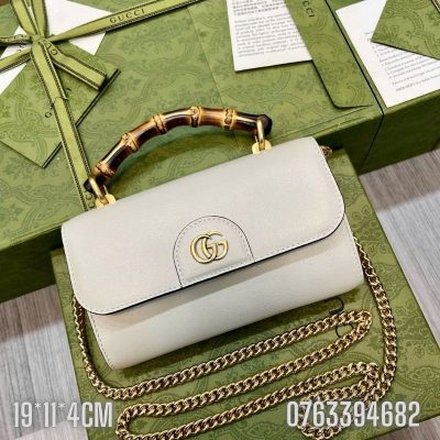 Tui nu Gucci Bamboo dang vuong mau trang TNGC85 8