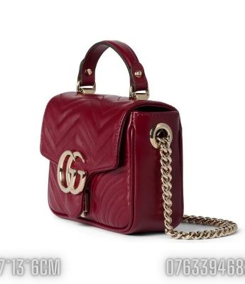 Tui nu Gucci GG Marmont Mini mau do do 7