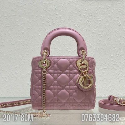 Tui xach Dior Lady Small hong TND55 8