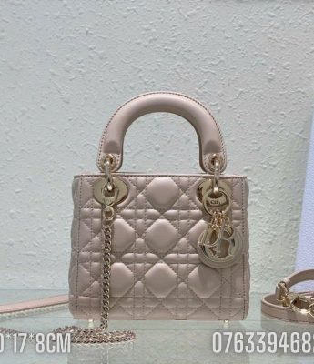 Tui xach Dior Lady Small mau hong be TND62 8