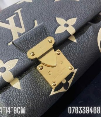 Tui xach nu Louis Vuitton mau den hoa tiet hoa trang day xich TNLV88 2