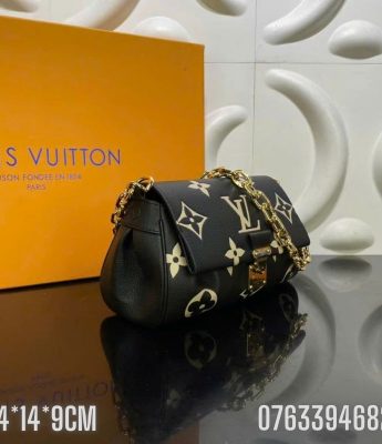 Tui xach nu Louis Vuitton mau den hoa tiet hoa trang day xich TNLV88 7