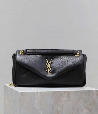 Tui xach nu Saint Laurent Le mau den dap logo vang TNYSL45 1