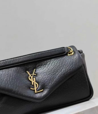 Tui xach nu Saint Laurent Le mau den dap logo vang TNYSL45 2